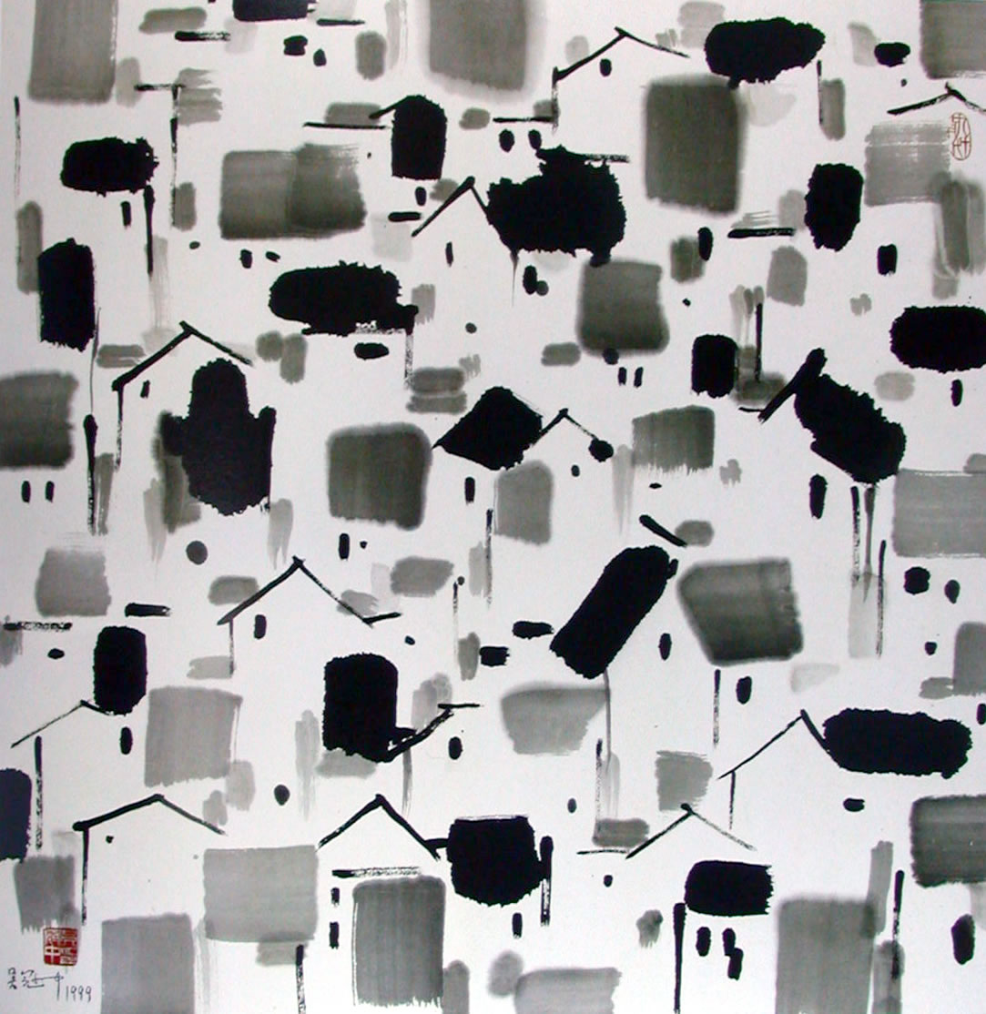 吴冠中水墨画作品